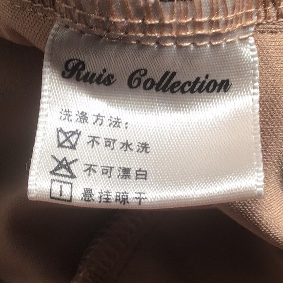 Ruis Collection shorts tan side zip M - Picture 6 of 7